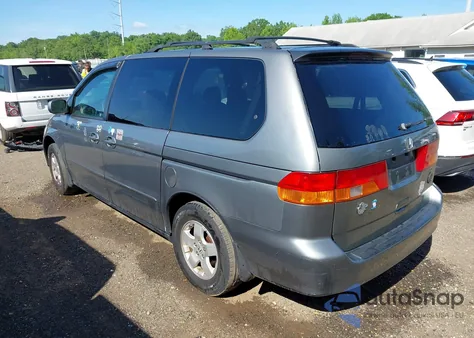 2002 Honda Odyssey Ex из США, поврежденный, VIN 5FNRL18632B009809